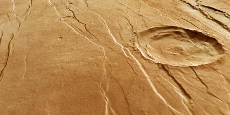 Tantalus Fossae 的透视图