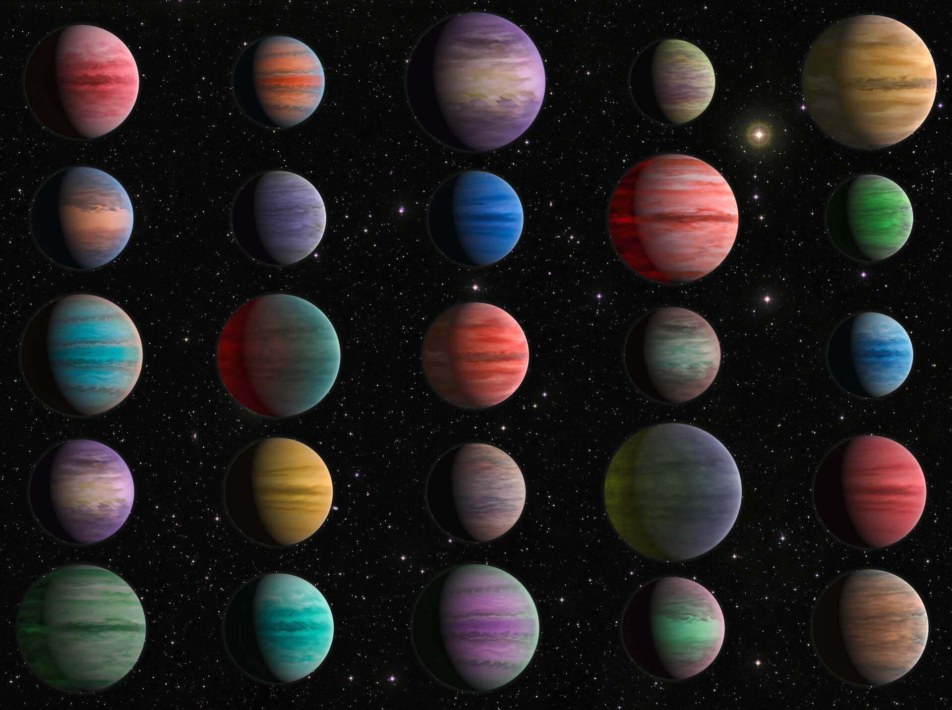 欧洲航天局公布了一组太阳系外“热木星”（ Hot Jupiters ）的模拟图。
