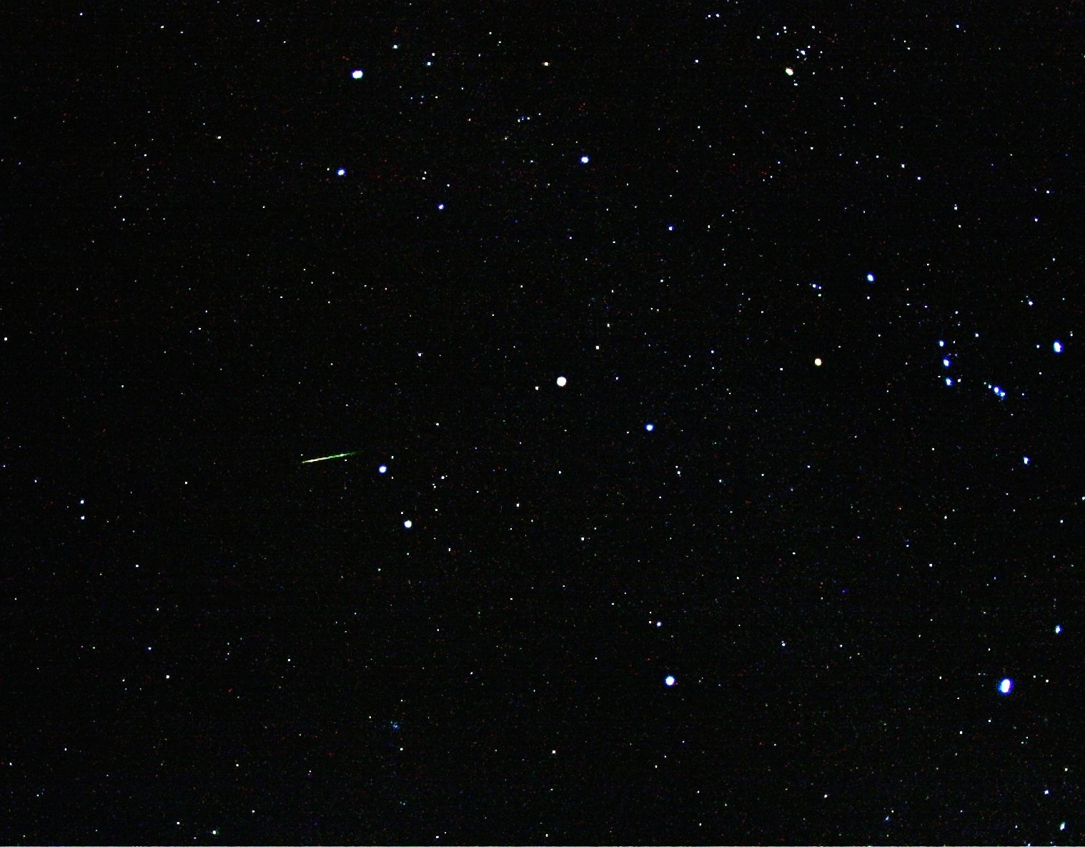 猎户座流星雨位于左边