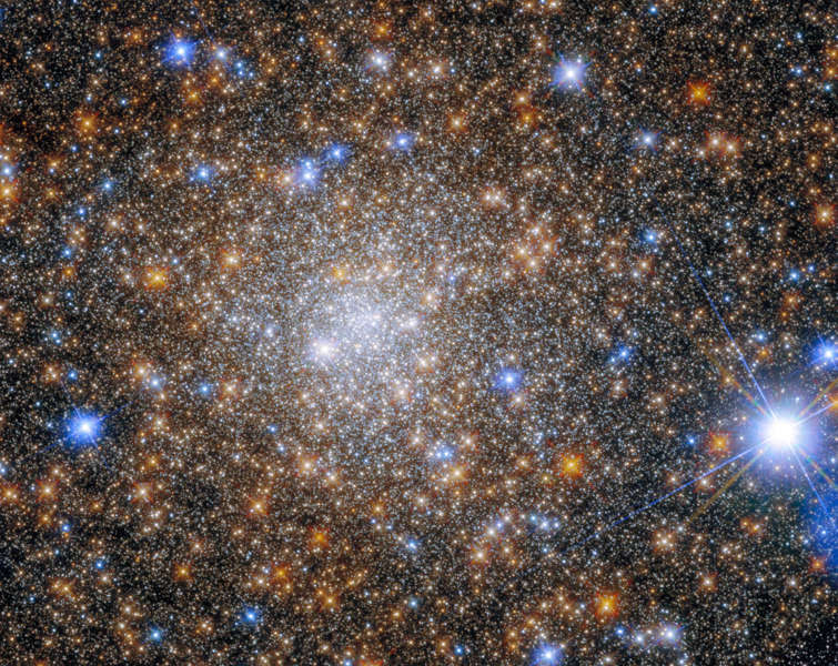 Terzan 1：升级后的哈勃空间望远镜时隔数年后捕捉到的耀眼球状星团